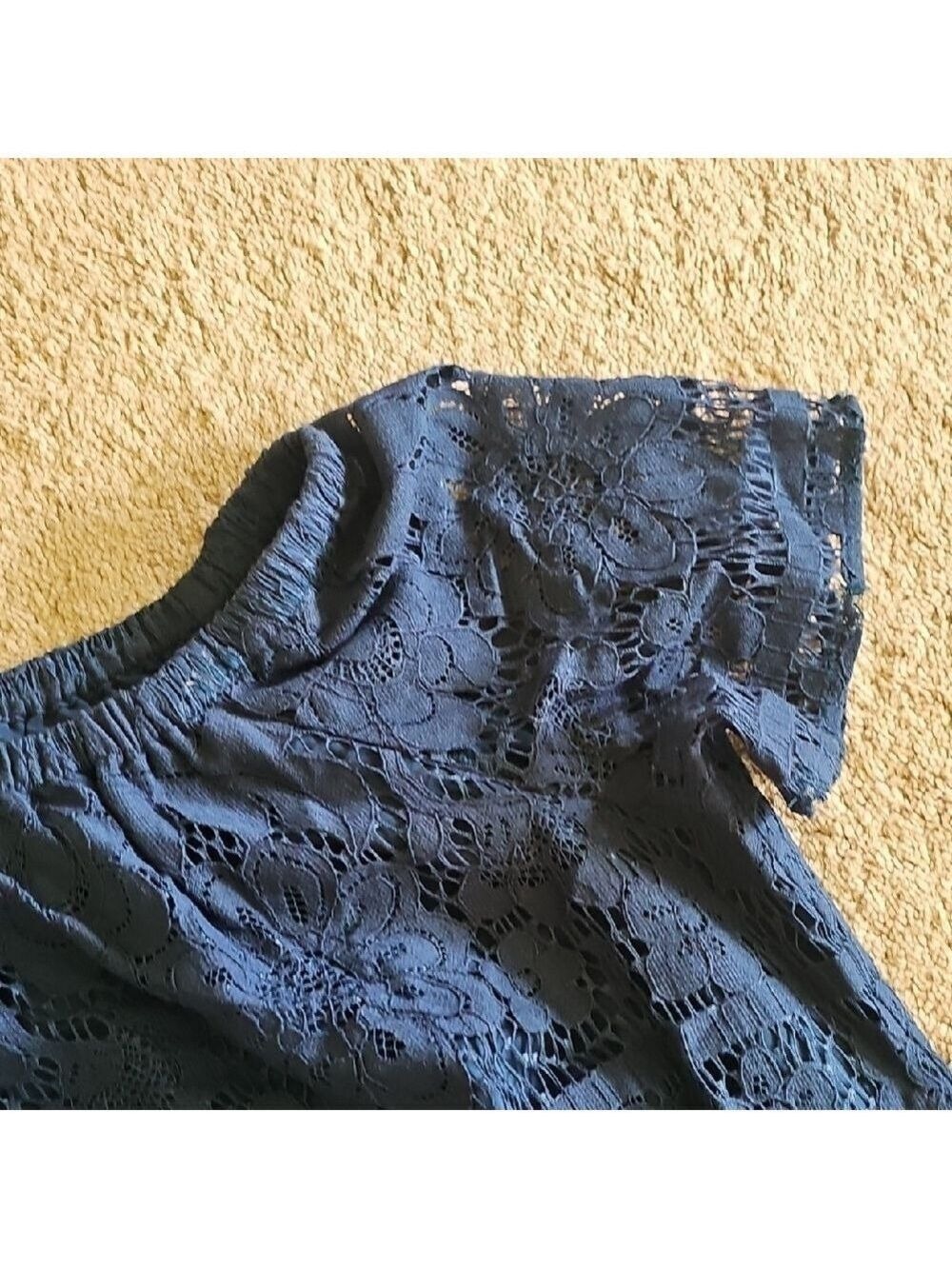 LOFT Blue Lace Skirt - Picture 4 of 8